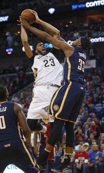 Davis, Hield lift Pelicans past Pacers, 102-95 (Dec 15, 2016)